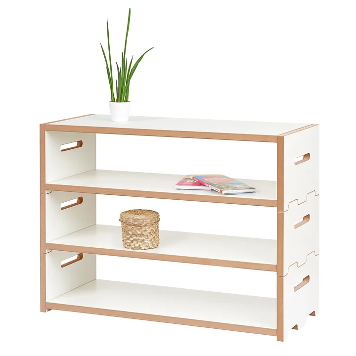 hochstapler Shelving system from Tojo in white