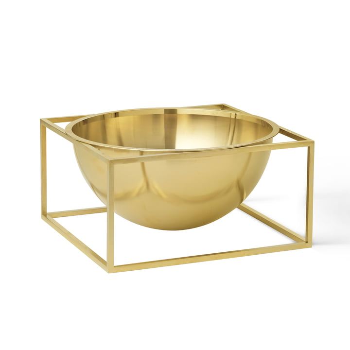 Kubus Bowl Centerpieces with the height 1 1. 5 cm from by Lassen in large / brass