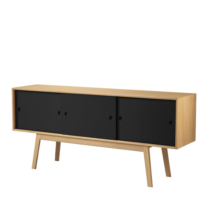 A85 Butler Sideboard from FDB Møbler in natural lacquered oak / black