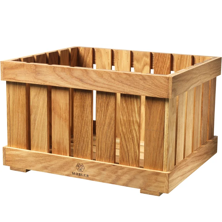 X1 Apple Box Fruit crate Xlarge from FDB Møbler in natural oak