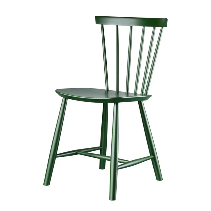 J46 Chair from FDB Møbler in beech bottle green