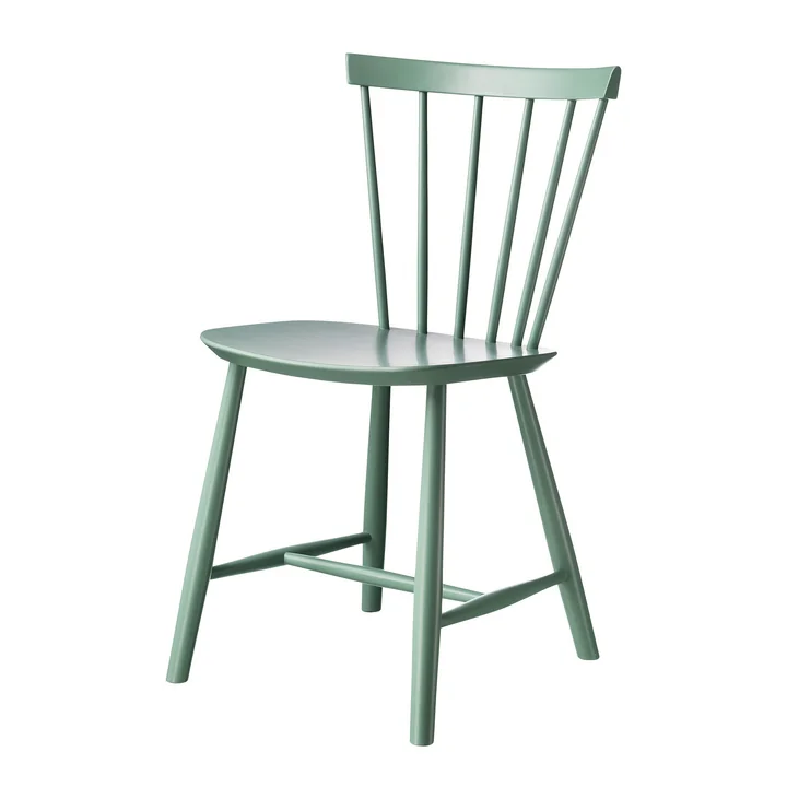 J46 Chair from FDB Møbler in dusty green beech