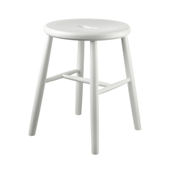 J27 Stool from FDB Møbler in white beech