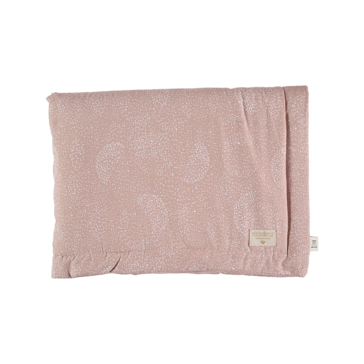 Laponia Kids blanket 100 x 140 cm from Nobodinoz in white bubble / misty pink