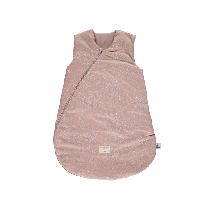Cocoon Baby -Sleeping bag 0-6 months by Nobodinoz in white bubble / misty pink