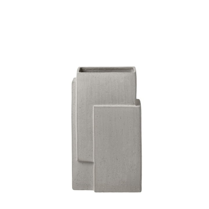 Monolith Vase H 35 cm from Kristina Dam Studio in grey
