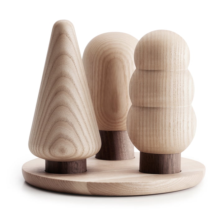 Born in Sweden - Into the Woods Salt and pepper mill, ash & Walnut (set of 4)