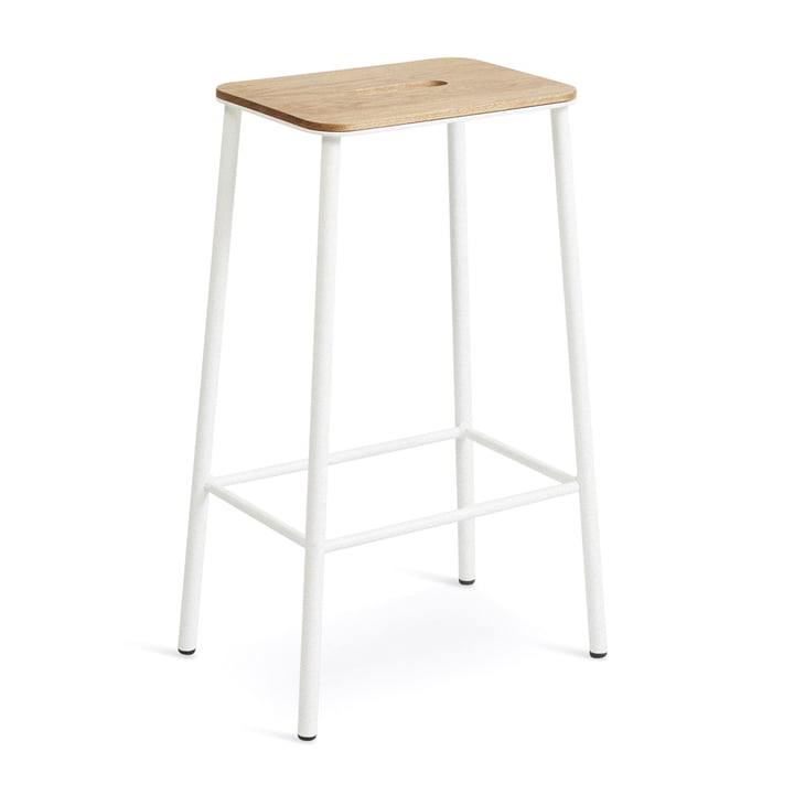 Adam Bar stool H 65 cm from Frama in oiled oak / white