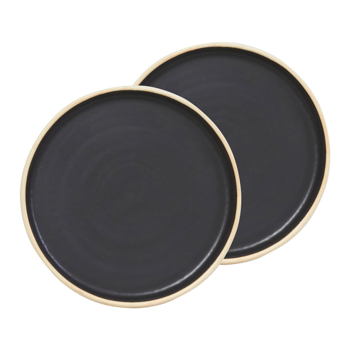 Otto Plate L, Ø 25 cm from Frama in black (set of 2)