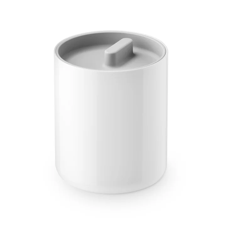 The Lunar lidded tin from Authentics , Ø 10 cm, white / grey