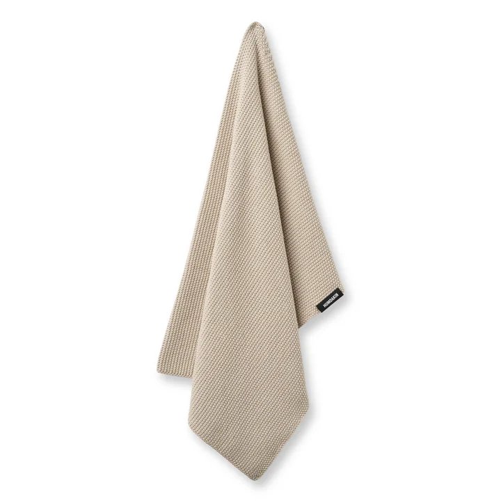 The Humdakin knitted kitchen towel, 45 x 70 cm, light stone