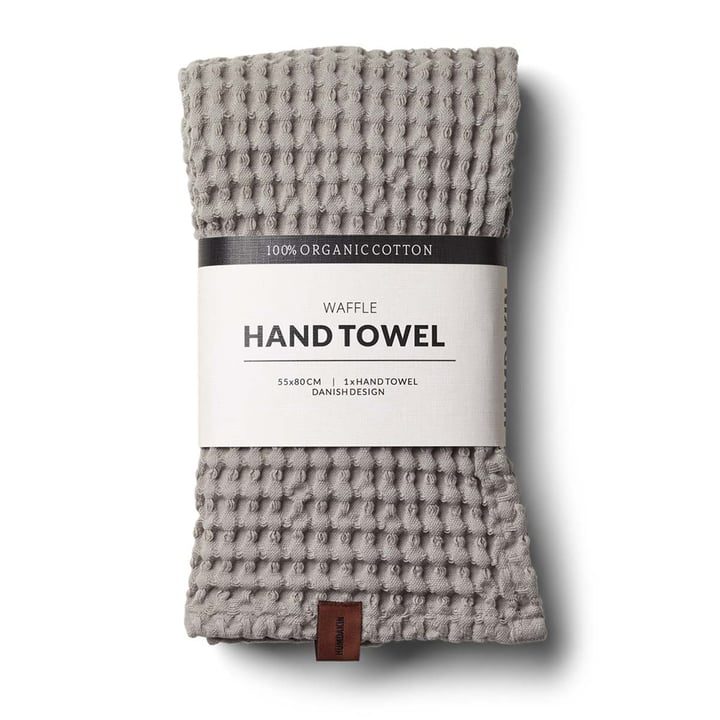 The towel with waffle structure from Humdakin, 55 x 80 cm, stone