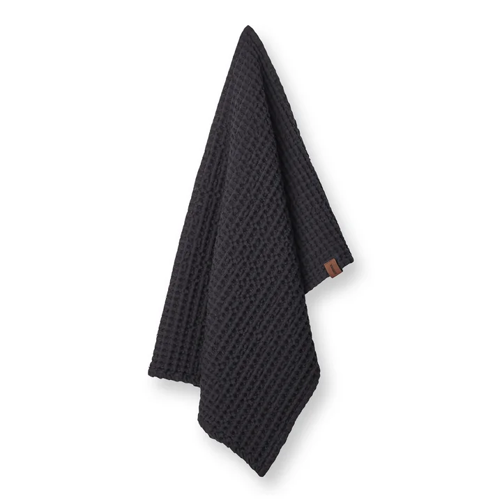 The towel with waffle structure from Humdakin, 55 x 80 cm, coal