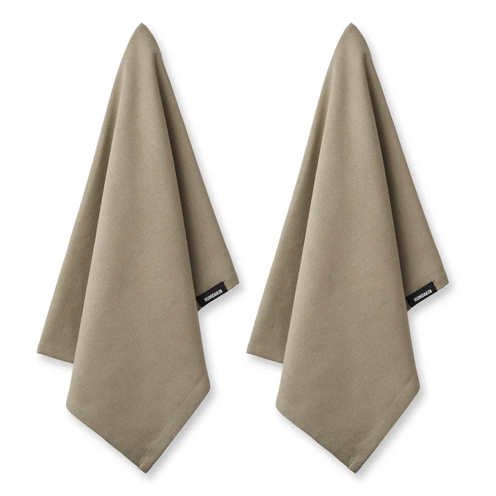 The organic cotton tea towel from Humdakin, 45 x 70 cm, oak (set of 2)