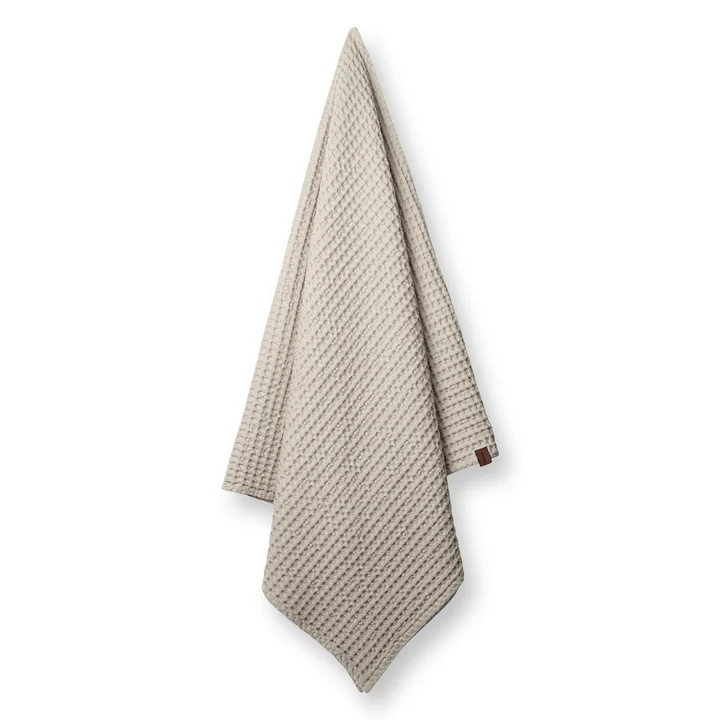 The Humdakin waffle structure bath towel, 70 x 135 cm, light stone