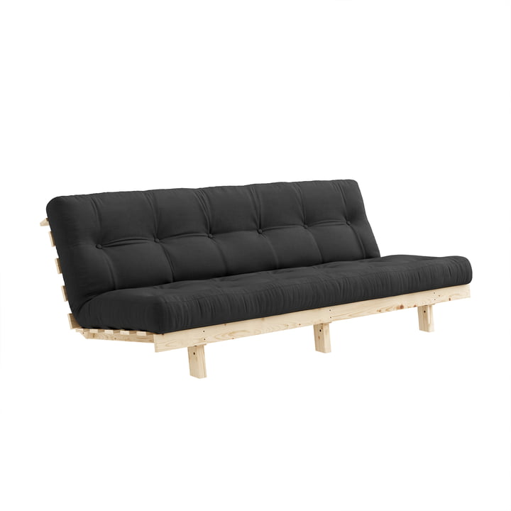 Lean Sofa bed from Karup Design in pine natural / dark gray