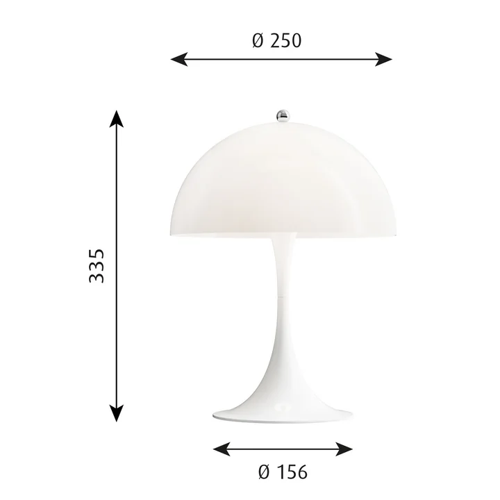Panthella Mini LED table lamp from Louis Poulsen