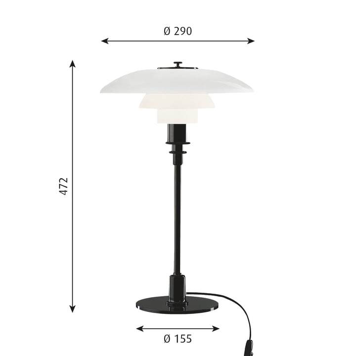 PH 3/2 table lamp from Louis Poulsen