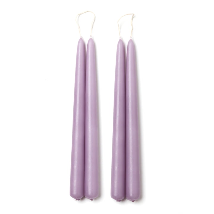 Blossom Candles from applicata in lavender (set of 4)