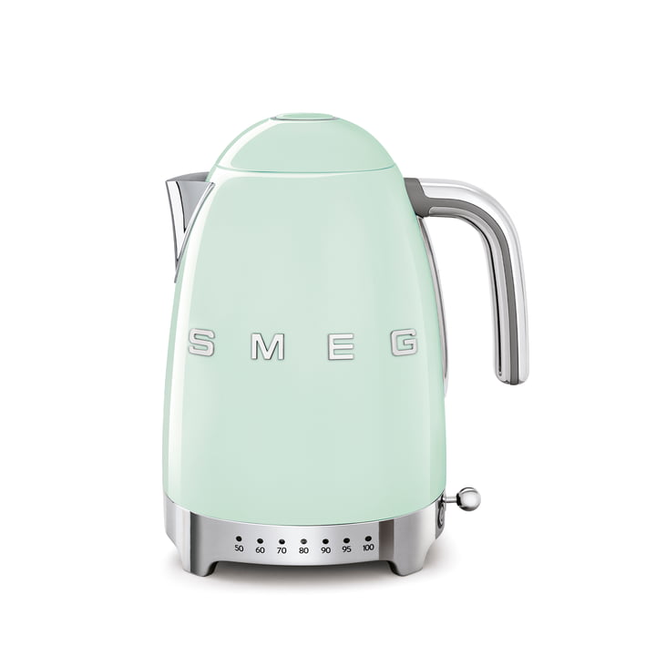 Kettle KLF04 (variable temperature control), 1.7 l from Smeg in pastel green