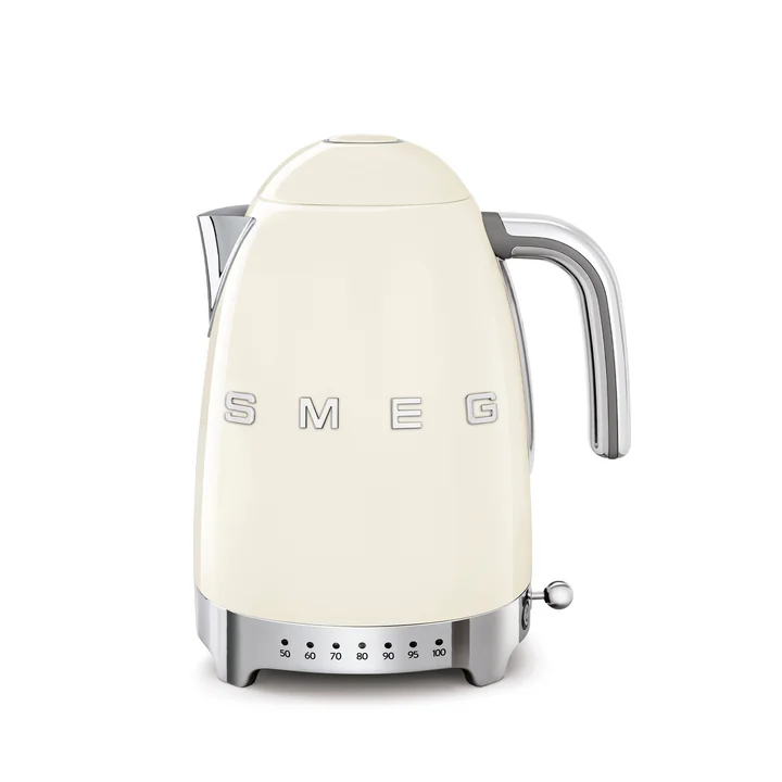 Kettle KLF04 (variable temperature control), 1.7 l from Smeg in cream