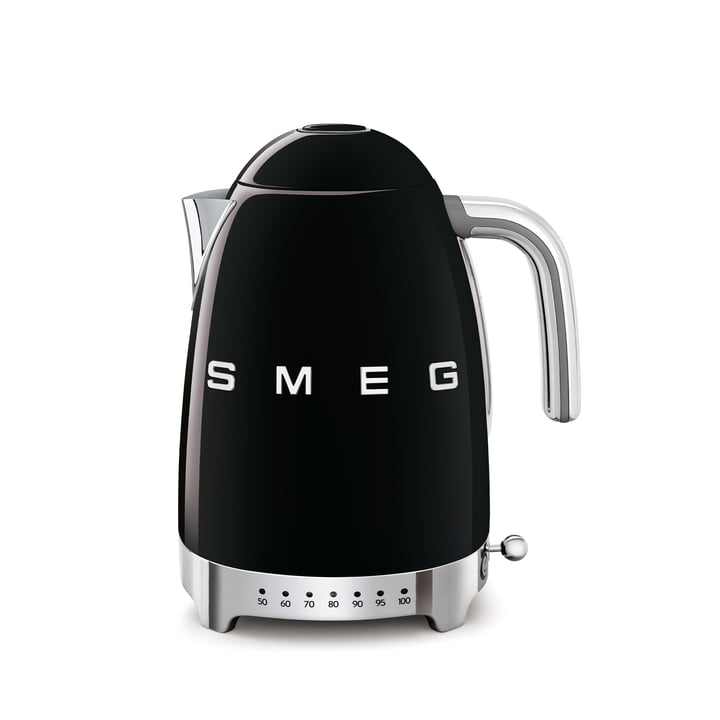 Kettle KLF04 (variable temperature control), 1,7 l from Smeg in black