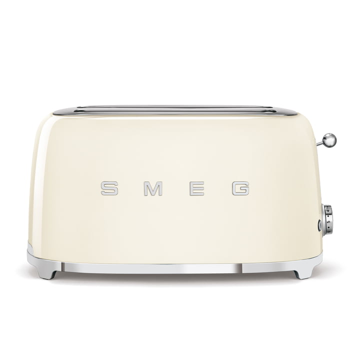 2-slot toaster TSF02, long from Smeg in cream