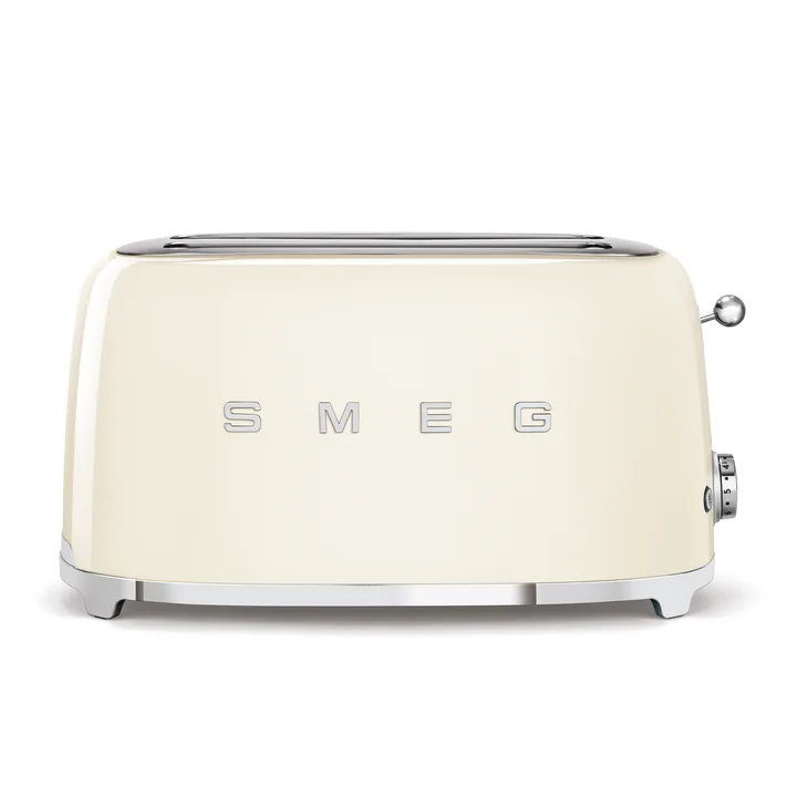 2-slot toaster TSF02, long from Smeg in cream