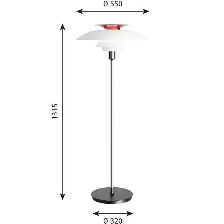 PH 80 Floor lamp from Louis Poulsen