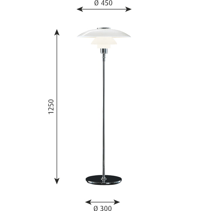 PH 4½-3½ Floor lamp from Louis Poulsen