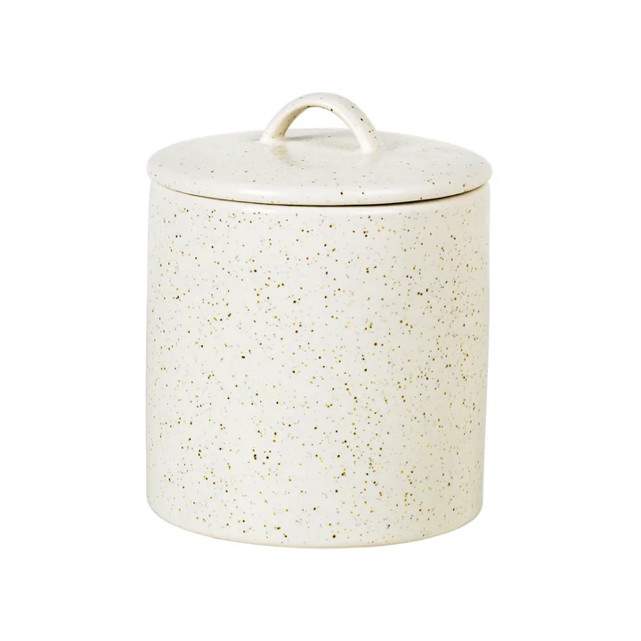 Nordic Vanilla Bowl with lid, Ø 12 x H 12 cm from Broste Copenhagen