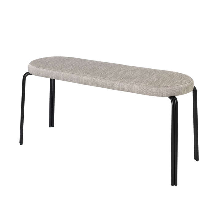 Oda Bench upholstered from Broste Copenhagen in grey / black