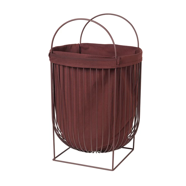Arild Laundry basket from Broste Copenhagen in the variant puce aubergine