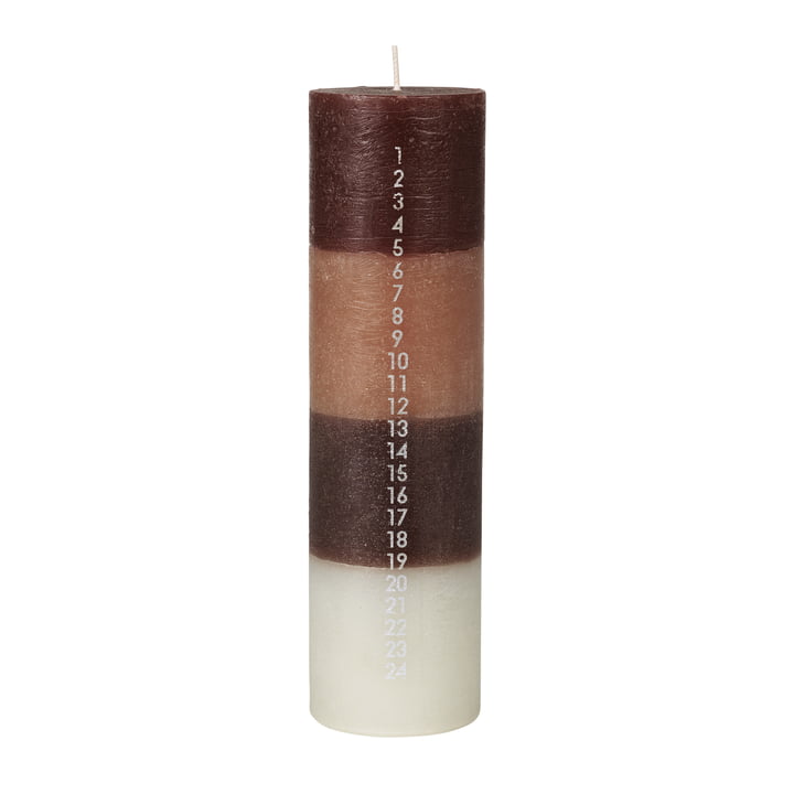 Colorblock Calendar candle, H 25 cm from Broste Copenhagen in mixed colours (2)