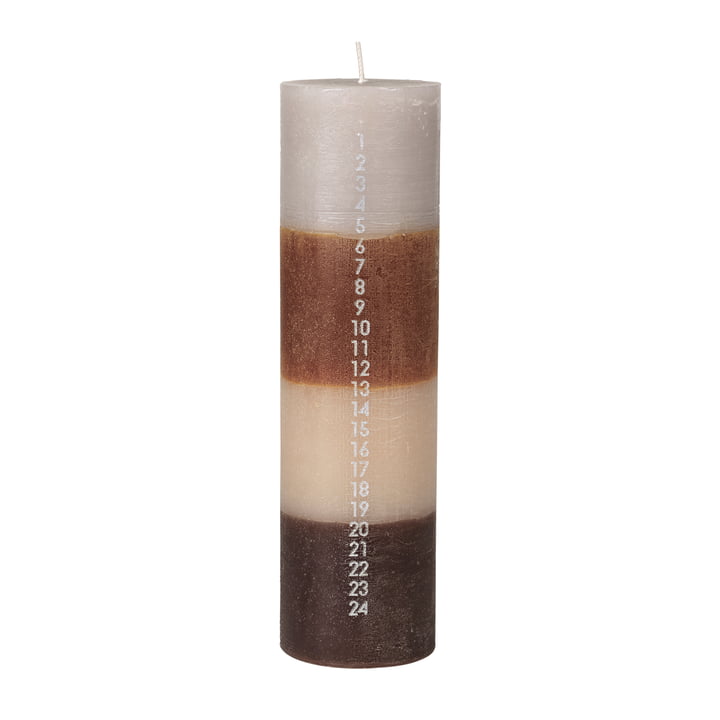 Colorblock Calendar candle, H 25 cm from Broste Copenhagen in mixed colours (1)