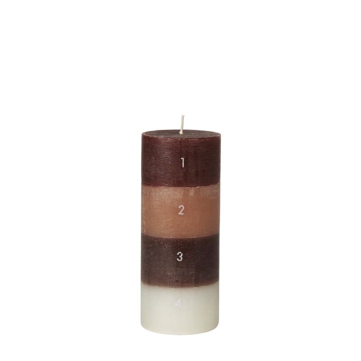 Colorblock Calendar candle, h 17 cm from Broste Copenhagen in mixed colours (2)