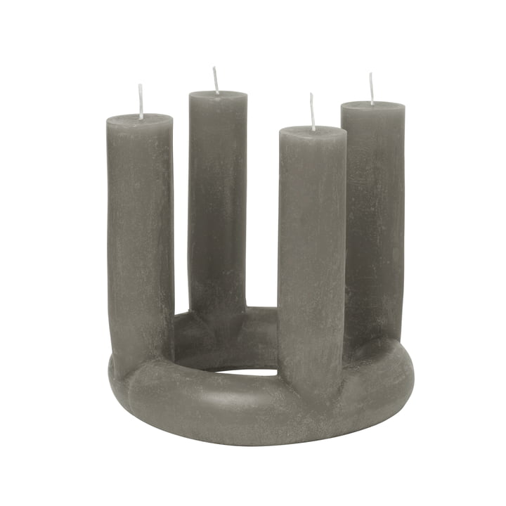 Broste Copenhagen - Lucia Advent candle, h 18 x Ø 20 cm, fungi