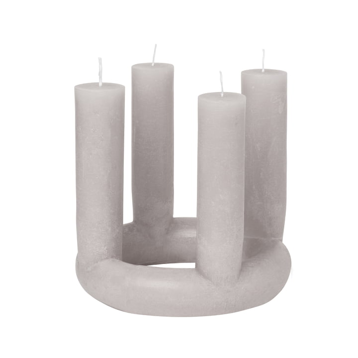 Broste Copenhagen - Lucia Advent candle, h 18 x Ø 20 cm, rainy day