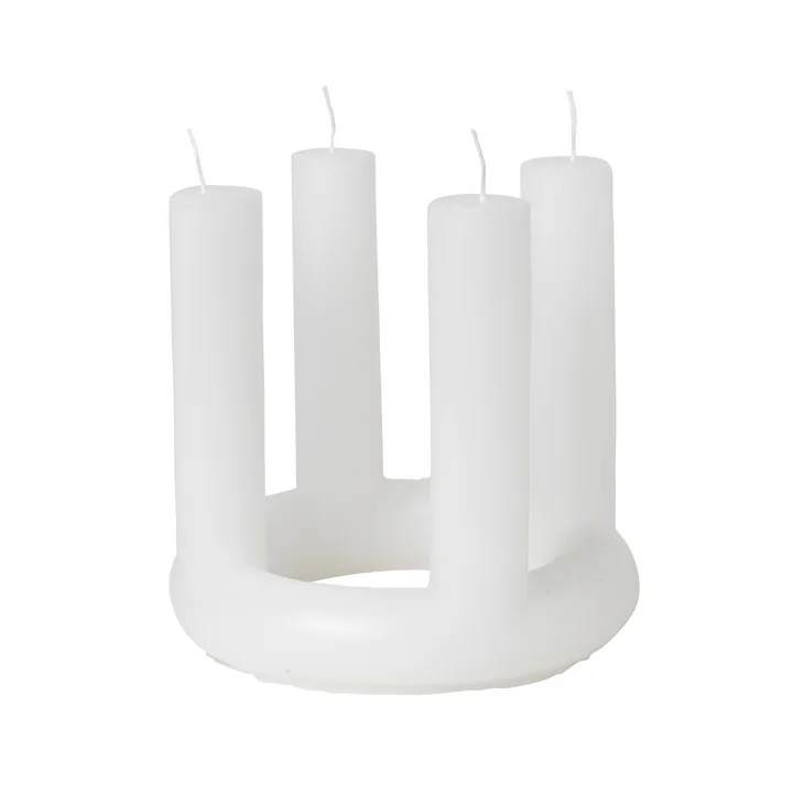 Broste Copenhagen - Lucia Advent candle, h 18 x Ø 20 cm, pure white