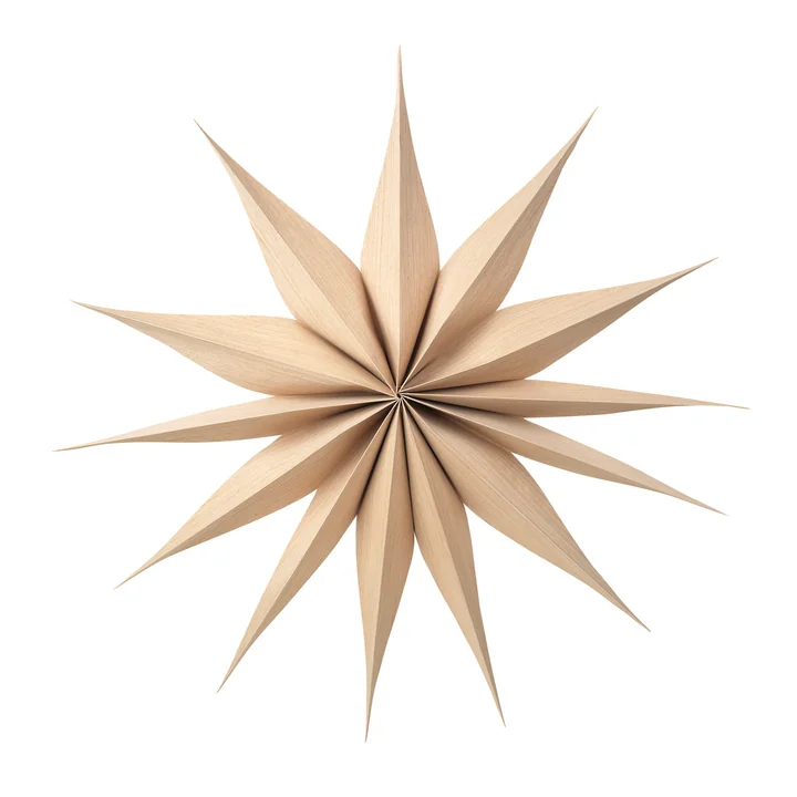 Broste Copenhagen - Venok Decoration star L, Ø 70 cm / wood nature