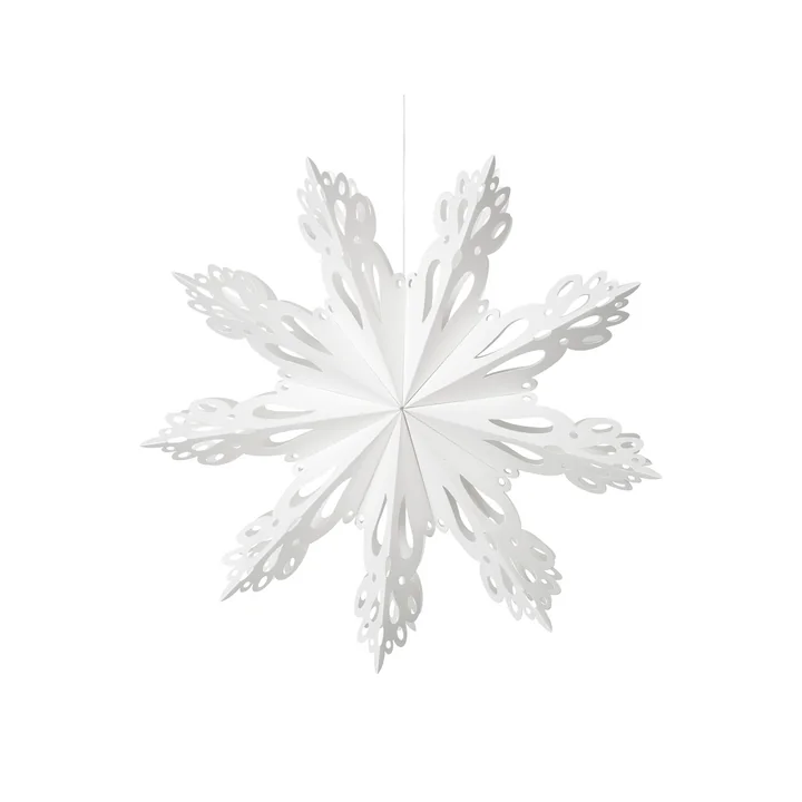Broste Copenhagen - Christmas Snowflake Decorative pendant, Ø 30 cm, white