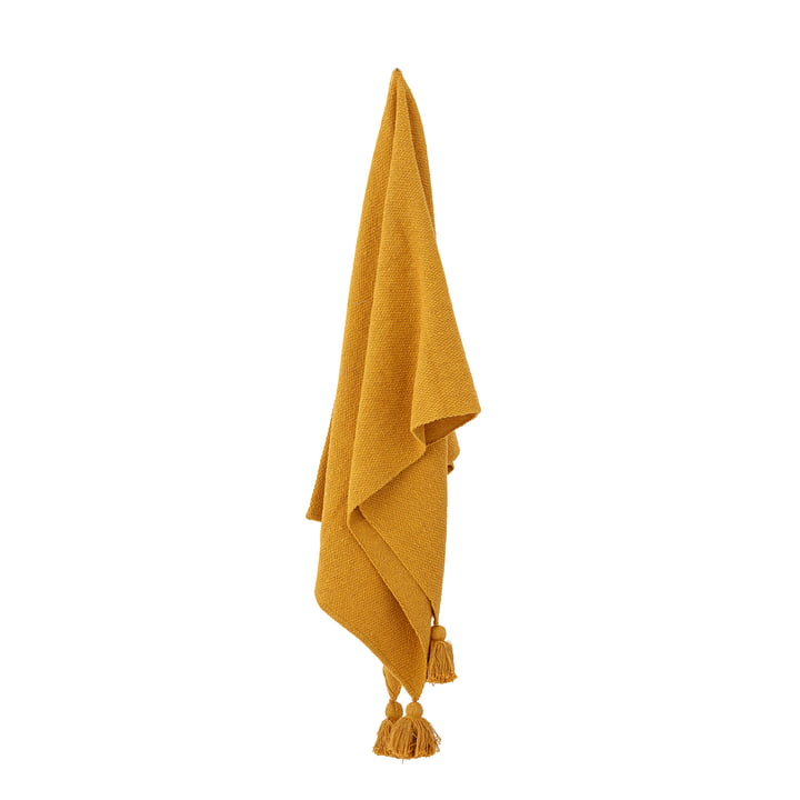 The Genet blanket from Bloomingville , 150 x 130 cm, yellow