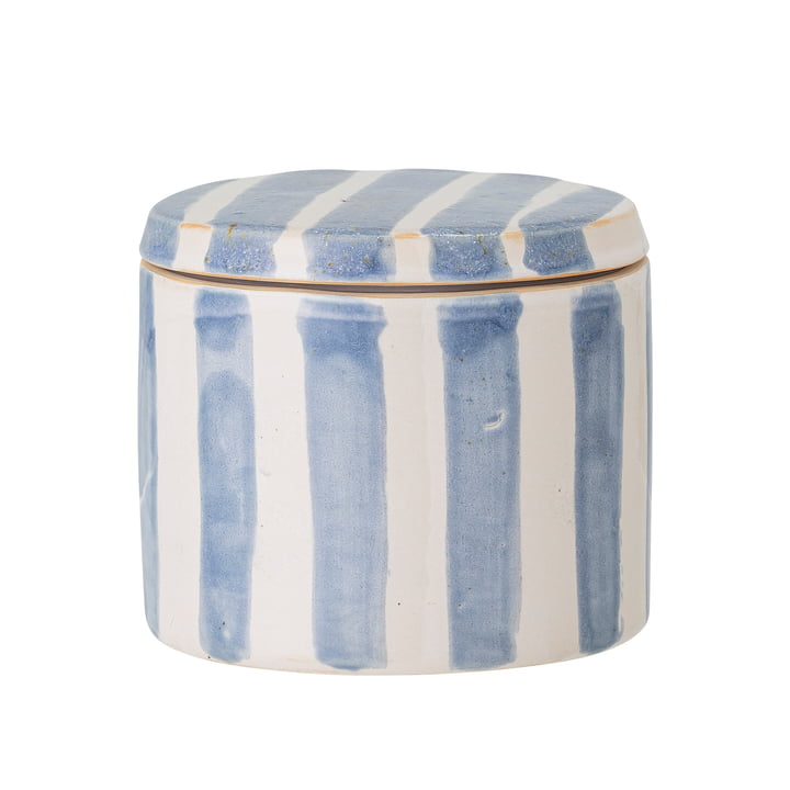 Cathe Storage box with lid H 9,5 cm, blue from Bloomingville