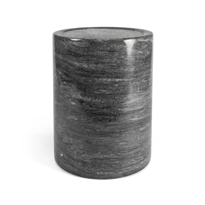 Marble utensil container, dark grey / H 16 cm from yunic