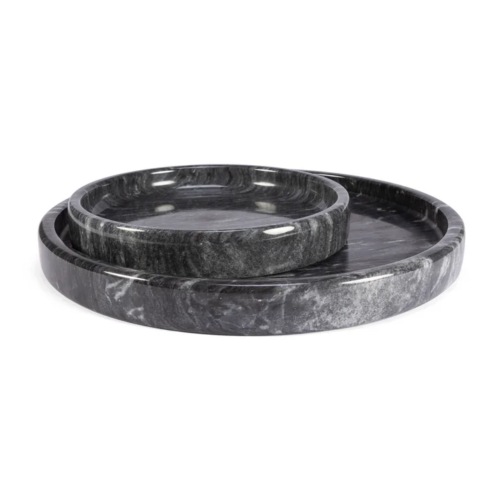 Round trays from the yunic marble collection