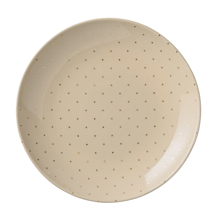 Fanny plate Ø 25 cm from Bloomingville in white / gold