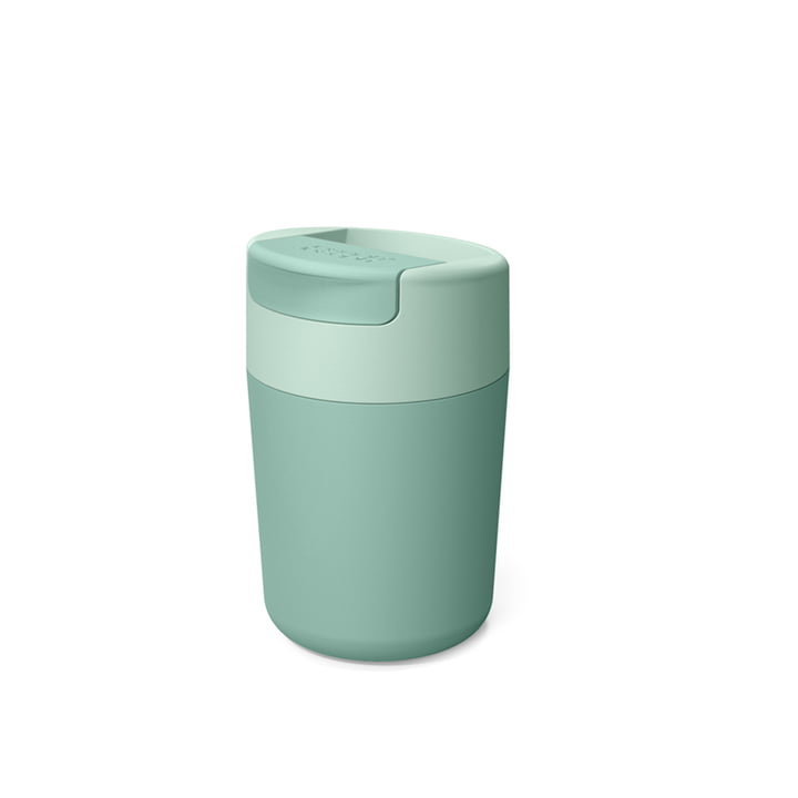Sipp Travel mug with hinged lid 340 ml from Joseph Joseph in green