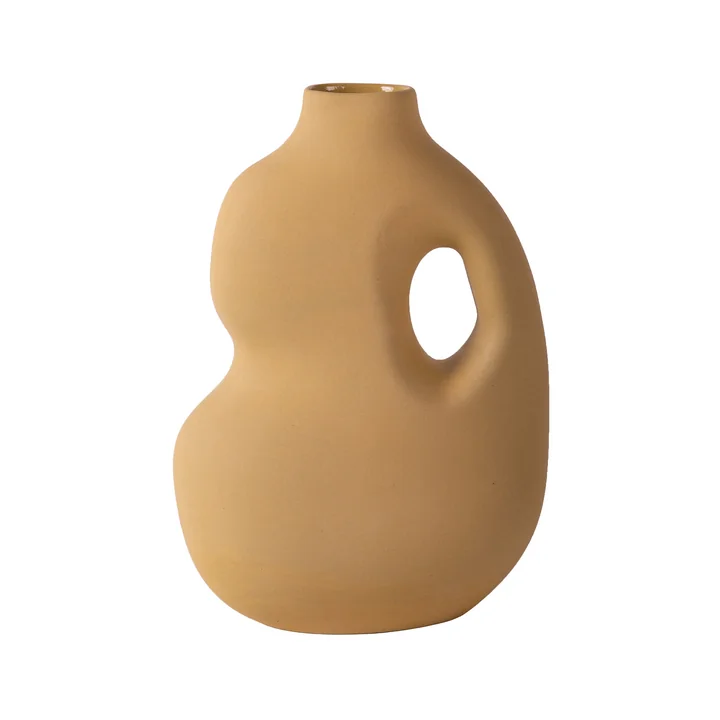 Aura Vase II, mustard by Schneid
