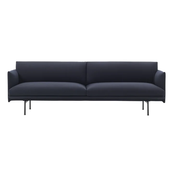 Outline 3-seater sofa from Muuto in Vidar 554 / black