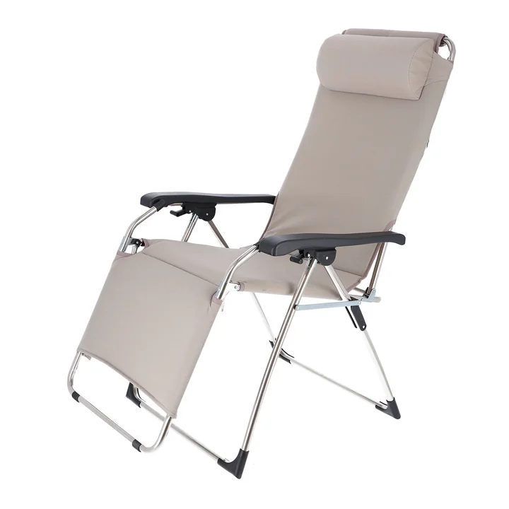 Amida Soft Relax lounger, aluminium / taupe from Fiam